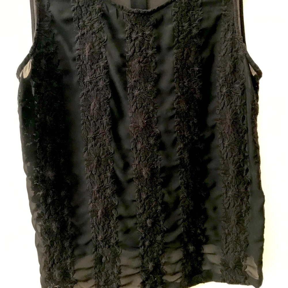 Sheer embroidered tank